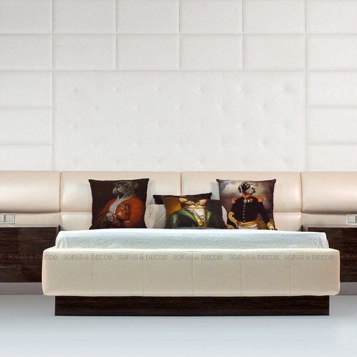Кровать SD-172 с прикроватными тумбочками (совместный проект Sofas&Decor и компании Мебельер) изготовление на заказ